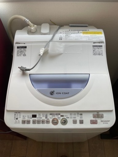 値下げ　洗濯機　SHARP Ag+イオンコート ES-TG55L-A