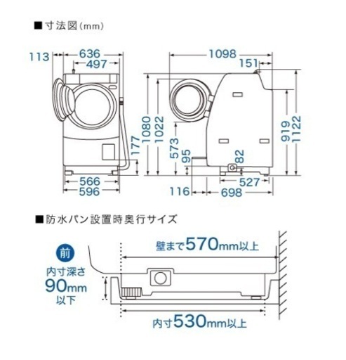 ドラム式　洗濯乾燥機　AQUA AQW-D500-R(W)  右開き　使用中　使用に問題なし