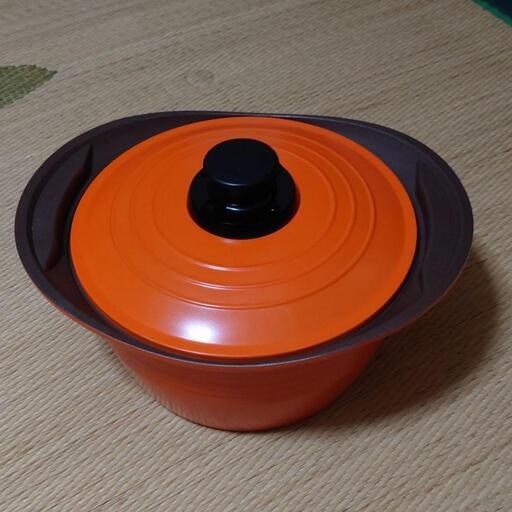 無加水鍋 アイリスオーヤマ 24cm IH対応 オレンジ