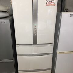 ☆中古 激安！！￥85,200【会員価格￥68,000】！！HITACHI　日立　475㍑6ドア冷蔵庫　家電　2018年製　R-F48M3(W)型　幅69cmｘ奥行66cmｘ高さ182cm　【BC133】