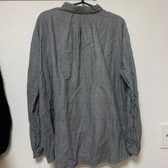 花柄刺繍 ギンガムチェックシャツ Lの画像