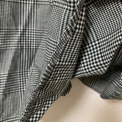 花柄刺繍 ギンガムチェックシャツ Lの画像