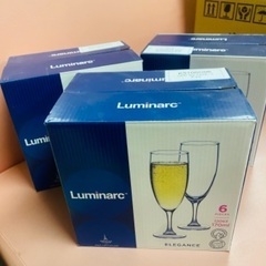 (未使用:箱付き)カフェドパリのロゴ入りシャンパングラス18個