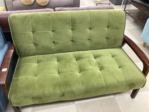 2人掛けソファー　グリーン