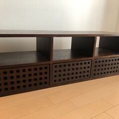 【aflat】収納家具 3ユニットキューブ／TVボード／アジアン...