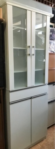 食器棚　引き戸　幅60 スリム　キッチン収納　木製　収納家具　ニトリ