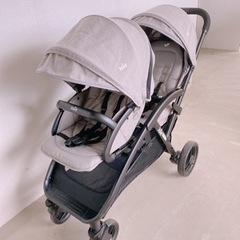 Joie２人乗りベビーカー、美品、レインカバー付きの画像