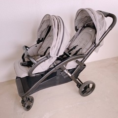 Joie２人乗りベビーカー、美品、レインカバー付き