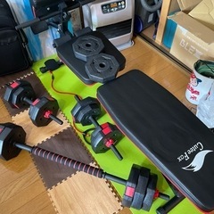 可変式筋トレベンチ&ダンベルセット