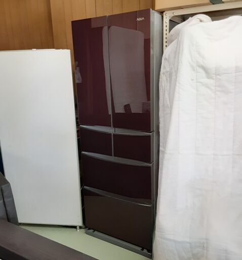アクア 6ドア冷蔵庫 400L 観音開き 2014年製 AQR-FG40B(R)【配達もOK】/DJ-0976