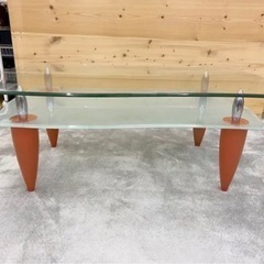 ガラスセンターテーブル　リビングテーブルの画像