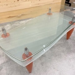 ガラスセンターテーブル　リビングテーブルの画像