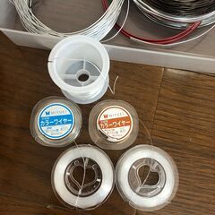 銅線 ワイヤー 弾性コード ビーズコード  テグス 箱付きの画像