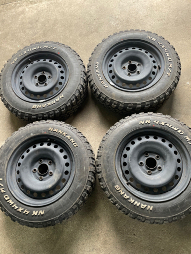 パジェロミニ　等　オフロードタイヤ　鉄チン付き