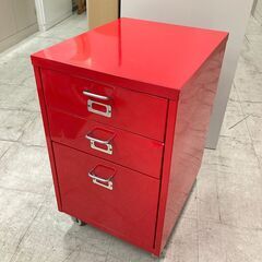 中古　スチール引き出しキャビネット　3段　サイドワゴン　インサイ...