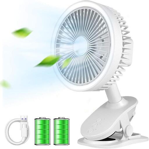 新品　扇風機 USB 卓上扇風機 クリップ 自動首振り 充電式