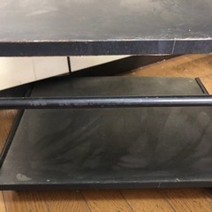 キャスター付き棚　黒の画像
