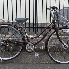 ＜整備・美品＞シティサイクル・27インチ自転車・外装6段変速・L...