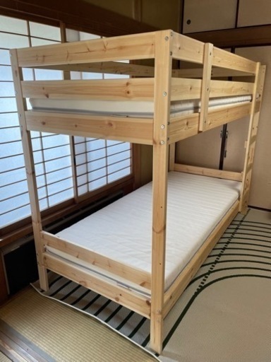 IKEA イケア　二段ベットMYDAL & マットレス二点MALFORS (シングル）