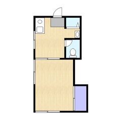 【家具：家電付き】初期費用3万円の大家さん負担の1Kです。