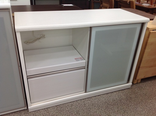 ニトリ 木製 ホワイト キッチンカウンター【9650095】