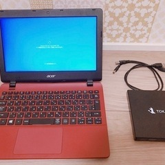 ノートパソコン　acer(DVDドライブ付)