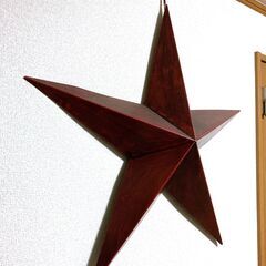 スターオブジェ　壁掛け用飾り　赤　インテリアの画像