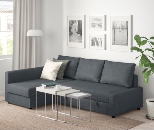 IKEA FRIHETEN フリーヘーテン コーナーソファーベッド 保護カバー付き