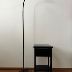 ソファ、スタンドライト、サイドテーブル