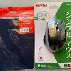 新品　バッファロー マウスパッドとマウス