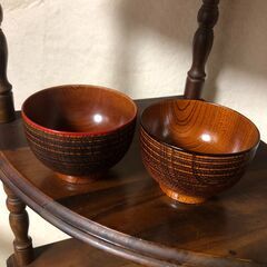欅　お椀　夫婦椀　２器