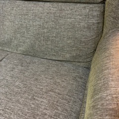 3人用ソファー　グリーン系コットン生地の画像