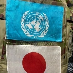 【カンボジア停戦監視使用旗】★国際連合旗・日本国旗★希少非売品！