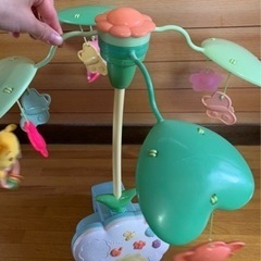 メリー　ベビーベッドに