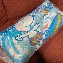 スヌーピー  クールロングピロー　枕　ブルー