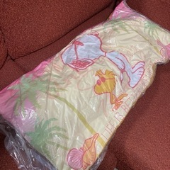 スヌーピー  クールロングピロー　枕　ピンク