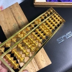 唐草　黄金算盤　そろばん　24KGP 共箱の画像