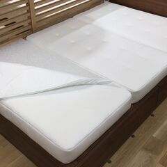 無印良品のクーインサイズベット　オーク材（マッドレス付）の画像