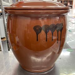【リサイクルショップどりーむ鹿大前店】No806　壺　蓋つき　陶器　焼き物　漬物などに　の画像