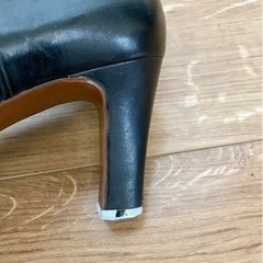 パンプス レザー 牛革 黒 ブラック 日本製の画像