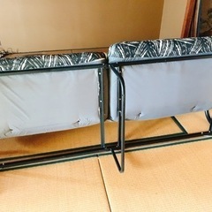 折り畳み パイプソファーベッド シングルサイズの画像