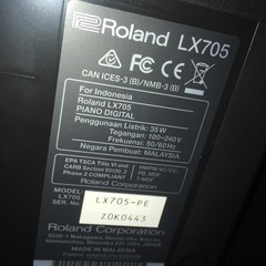 Roland電子ピアノLX-705-PE 2019年製の画像