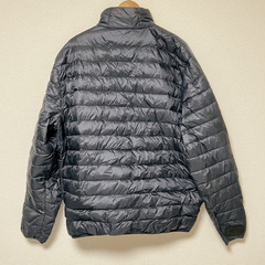 リアル　ダウンジャケット　ダウン80% フェザー20% ネイビーの画像
