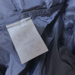 リアル　ダウンジャケット　ダウン80% フェザー20% ネイビーの画像