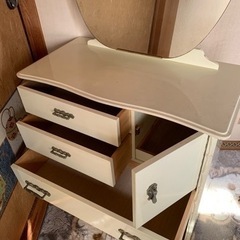 ホワイトドレッサー（１面鏡）の画像