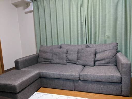 【笹塚まで取りに来てくださる方限定！】オットマン付3人掛けソファ
