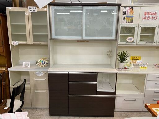 【愛品館 江戸川店】ニトリ キッチンボード 食器棚 ID:151-007385-007