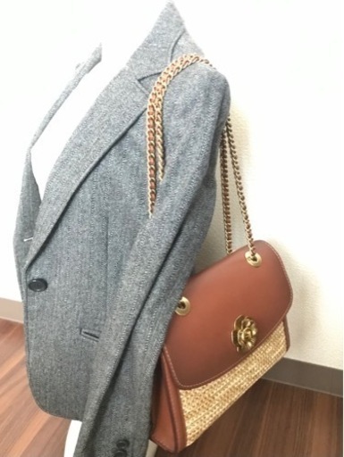 【未使用品】値下げしました　COACH ストローバッグ　ショルダー・ハンドバッグ
