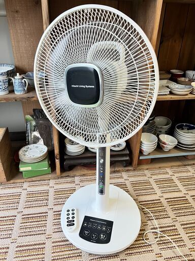 扇風機 日立リビング HEF-700HR うちわ風 微風運転 リモコン、取説、箱付き 2012年製 / AJ-0181-N1