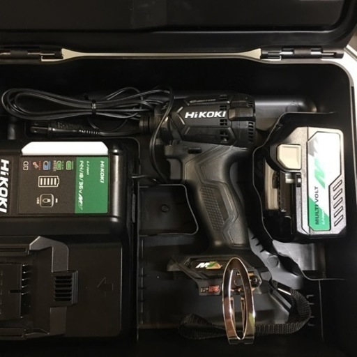 完売しました！ヒロミの相方！HiKOKI(ハイコーキ) 36V インパクトドライバ WH 36DC ストロングブラック ・バッテリー・急速充電器・ケース・セット